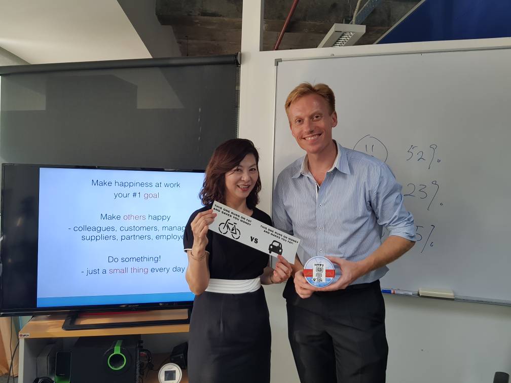 Happiness at Work. Eliza Goh at IEN Consultants, tokens of appreciation